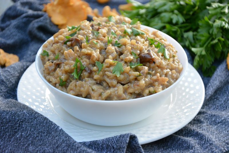 Risotto z podgrzybkami i oscypkiem