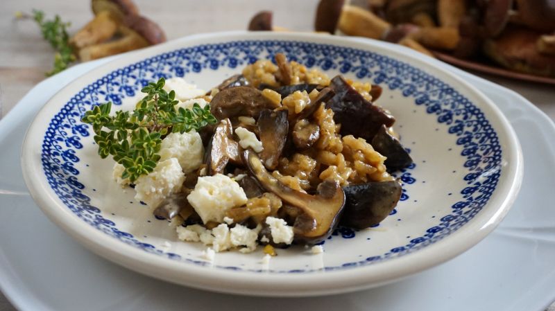 Risotto ze świeżymi grzybami