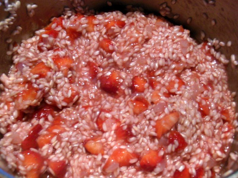 Risotto z truskawkami na słono 