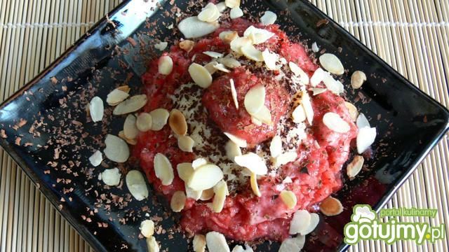 Risotto z truskawkowym musem