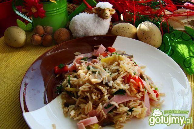 Risotto z warzywami i szynka Risotto z warzywami i szynka