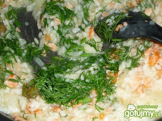 Risotto z wędzonym łososiem darmiony