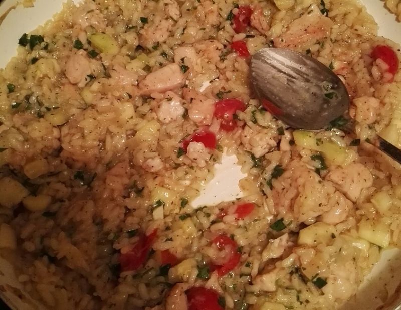 Risotto z winem i  kurczakiem