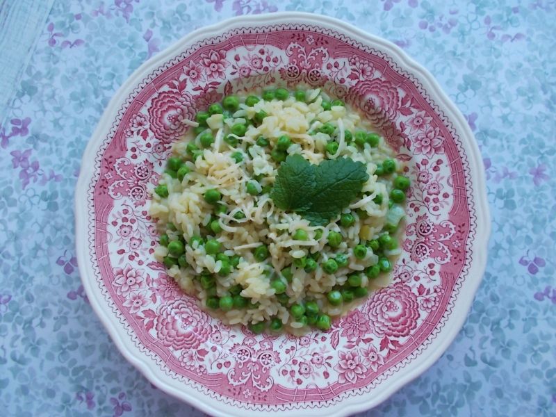 Risotto z zielonym groszkiem Risotto z zielonym groszkiem