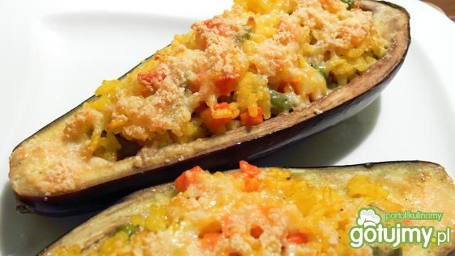 Risotto zapiekane w bakłażanie Risotto zapiekane w bakłażanie