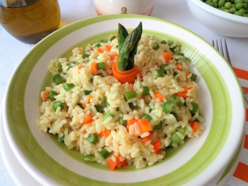 Risotto ze szparagami i marchewką