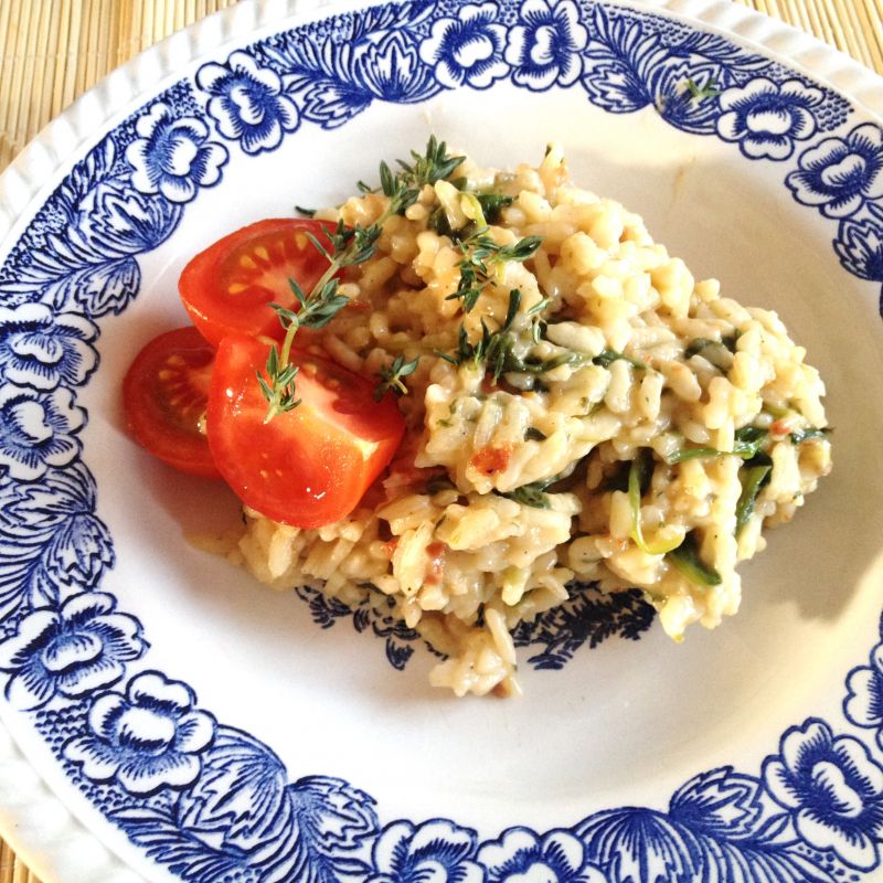 Risotto ze szpinakiem i cheedarem Risotto ze szpinakiem i cheedarem