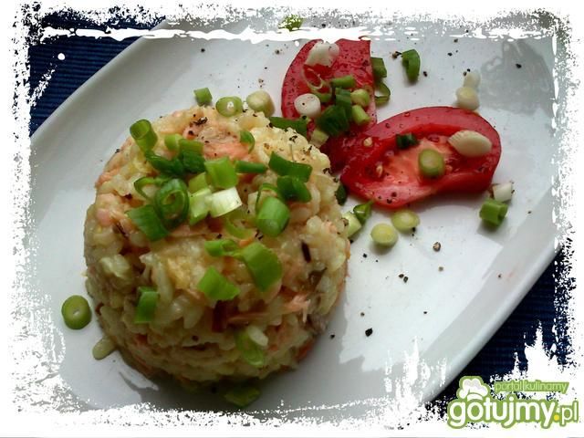 Rissoto z pieczonym łososiem Rissoto z pieczonym łososiem