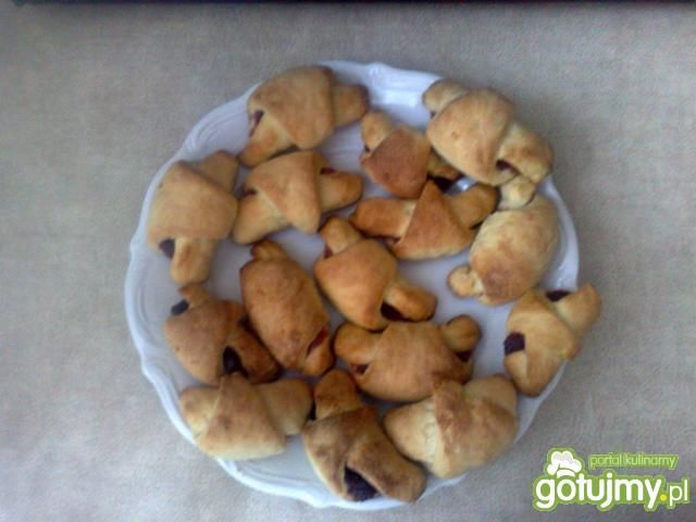 Rogaliki z różą wg malwina1808