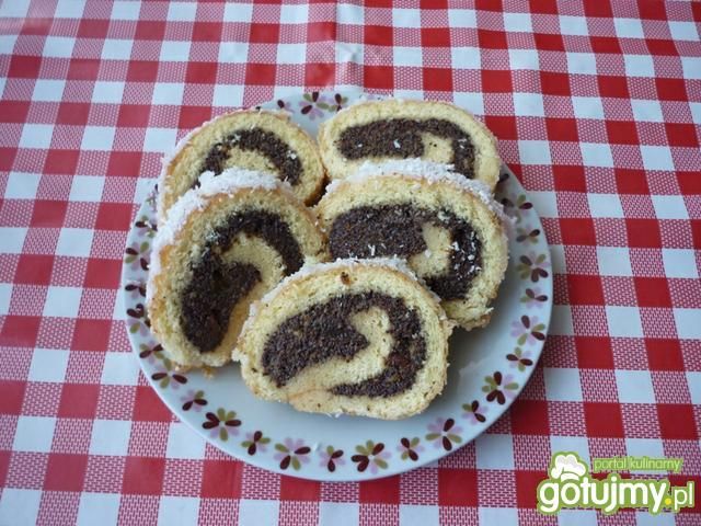 Rolada biszkoptowa z makiem