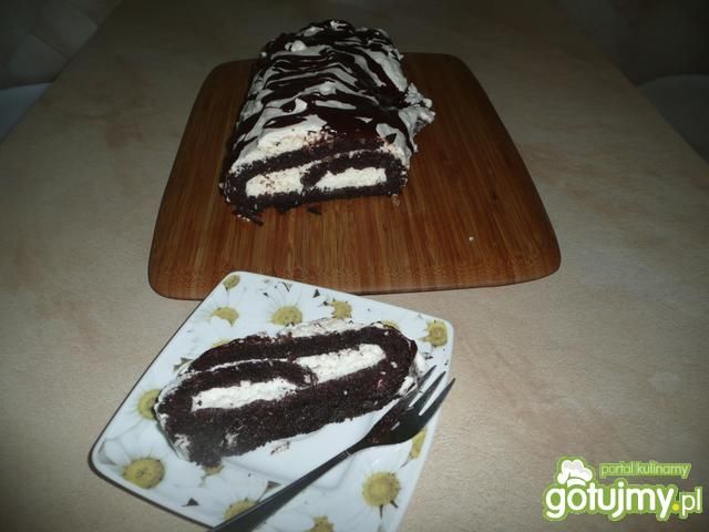 rolada czekoladowo- kokosowa