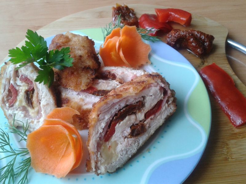 Rolada drobiowa z suszonymi pomidorami i ......