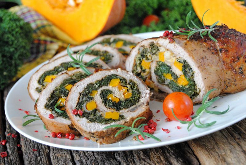 Rolada dyniowo- jarmużowa Rolada dyniowo- jarmużowa