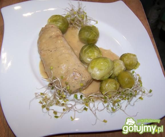 Rolada schabowa w sosie musztardowym