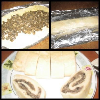 rolada serowa z pieczarkami