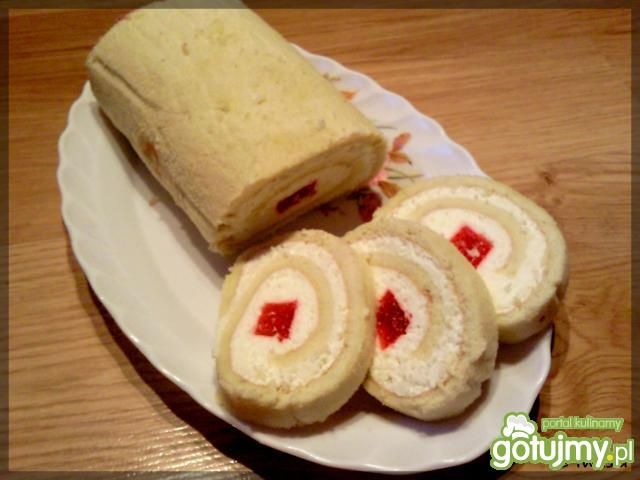 Rolada śmietankowa z galaretką 2 Rolada śmietankowa z galaretką 2