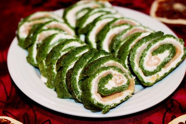 Rolada szpinak-owa z łososiem