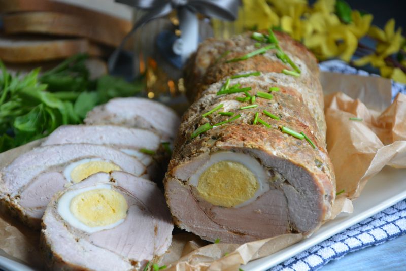 Rolada szynkowa z indykiem i jajkiem