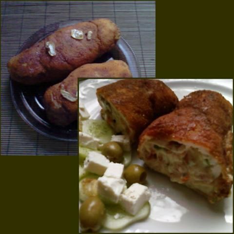 Rolada z fetą, papryką, oliwkami..... Rolada z fetą, papryką, oliwkami.....