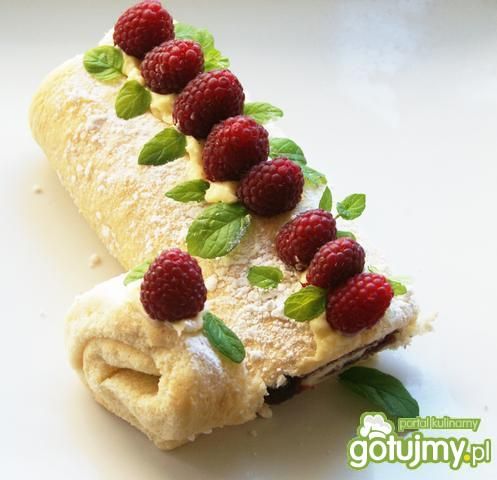 Rolada z malinami wg mojego wnuka  Rolada z malinami wg mojego wnuka