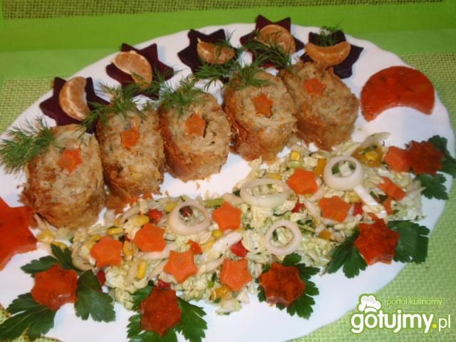 Rolada z mielonym w cieście francuskim Rolada z mielonym w cieście francuskim