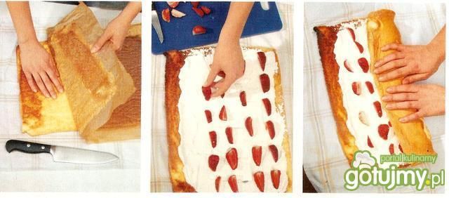 Rolada z truskawkami