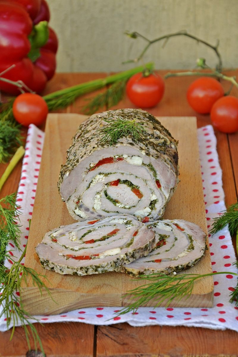 Rolada ze schabu z kolorowym farszem