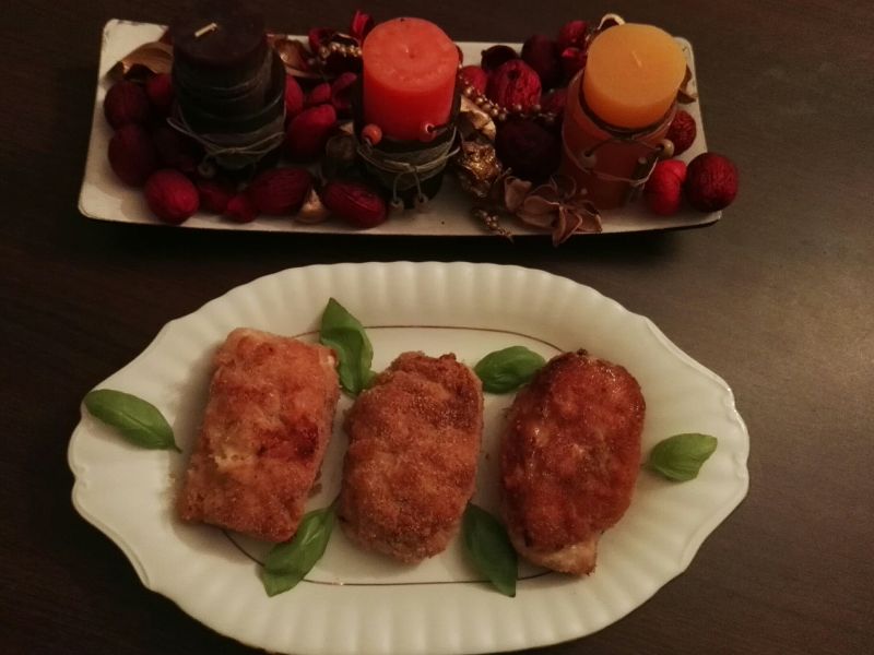 Roladki a'la devolay z suszoną żurawiną