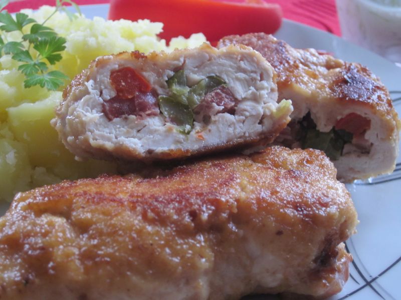 Roladki drobiowe "bogato" faszerowane