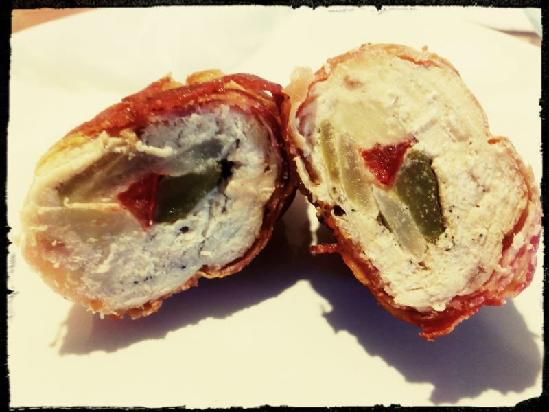 Roladki drobiowe w boczku