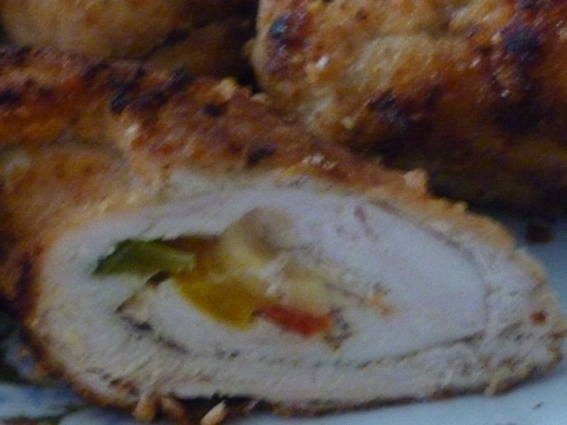 Roladki drobiowe z papryką i serem