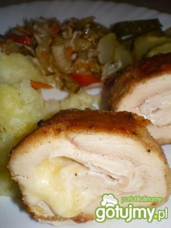 Roladki drobiowe z serem  Roladki drobiowe z serem