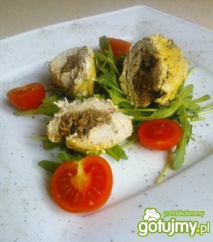 Roladki drobiowe z wątróbką Roladki drobiowe z wątróbką