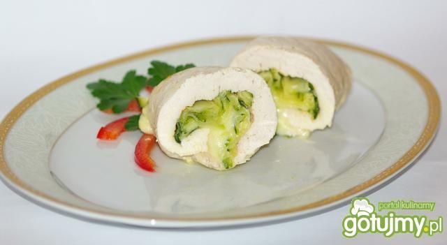 Roladki gotowane z cukinią i mozzarellą