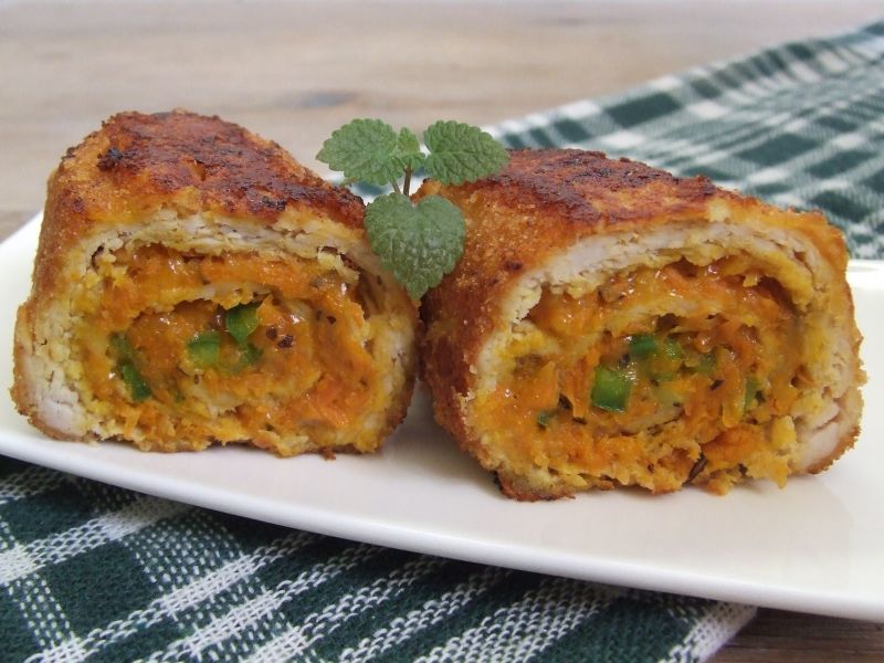 Roladki marchewkowo-paprykowe z curry Roladki marchewkowo-paprykowe z curry