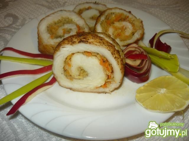 Roladki rybne z kapustą