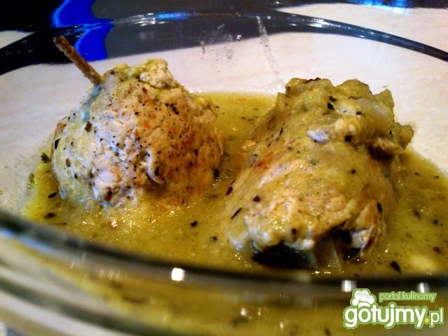 Roladki schabowe na zielono Roladki schabowe na zielono