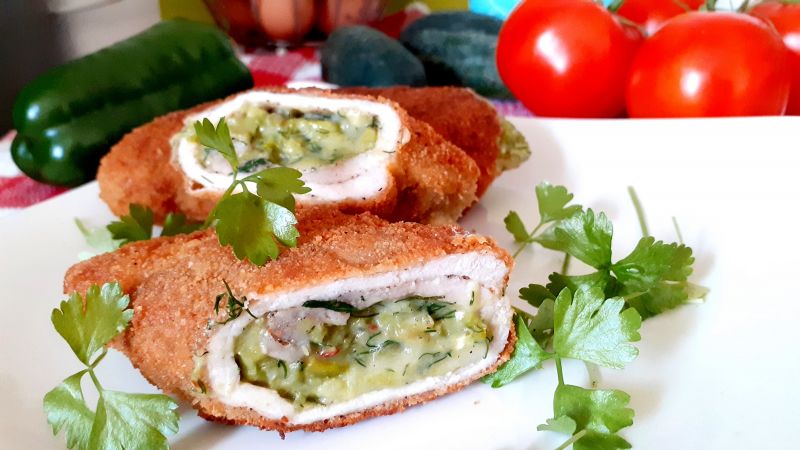 Roladki schabowe na zielono Roladki schabowe na zielono