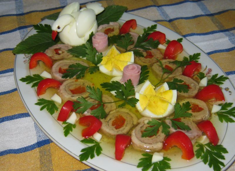 Roladki schabowe w galarecie