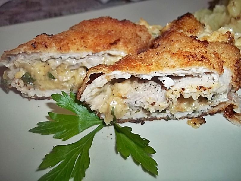 Roladki schabowe z czarną rzodkwią