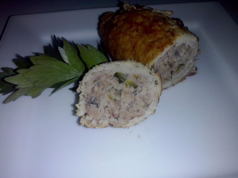 Roladki schabowe z mięsem mielonym Roladki schabowe z mięsem mielonym