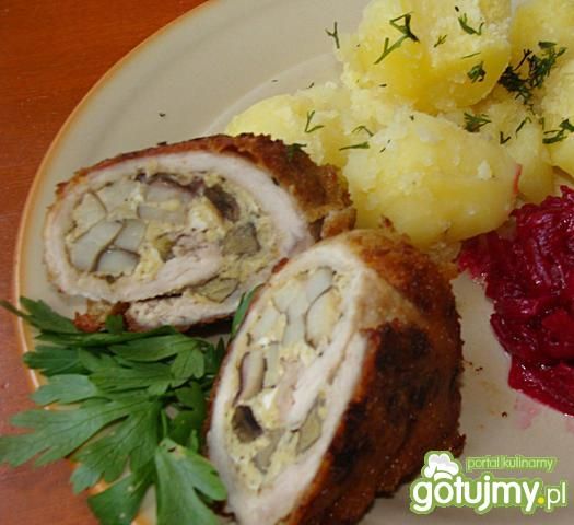 Roladki schabowe z prawdziwkami