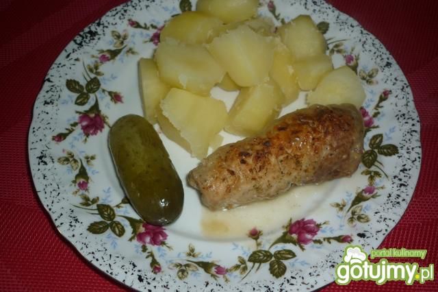Roladki schabowe z serem i boczkiem  Roladki schabowe z serem i boczkiem