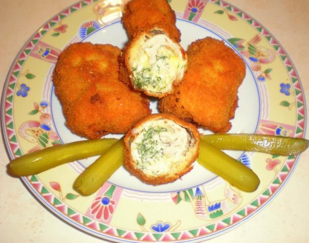 Roladki schabowe z tostowym serem