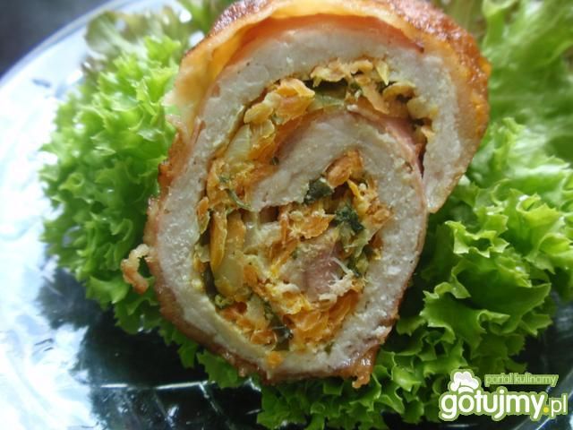 Roladki  schabowe z warzywami Roladki  schabowe z warzywami