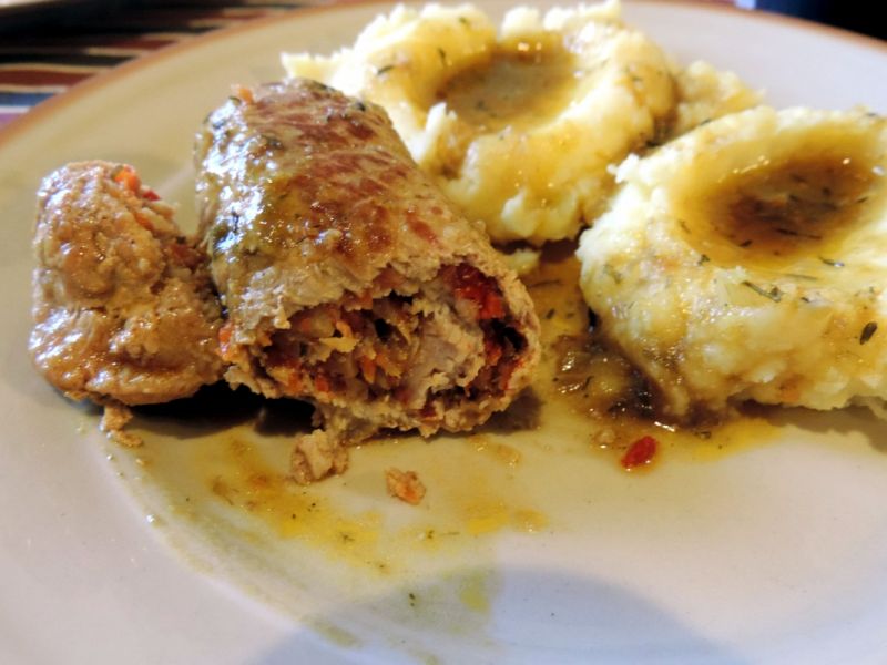 Roladki schabowe z warzywami Roladki schabowe z warzywami