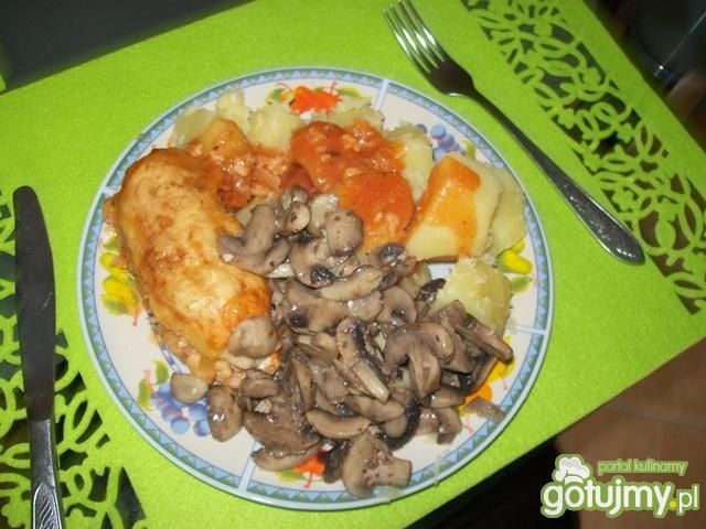 Roladki schabowe zapiekane z serem Roladki schabowe zapiekane z serem