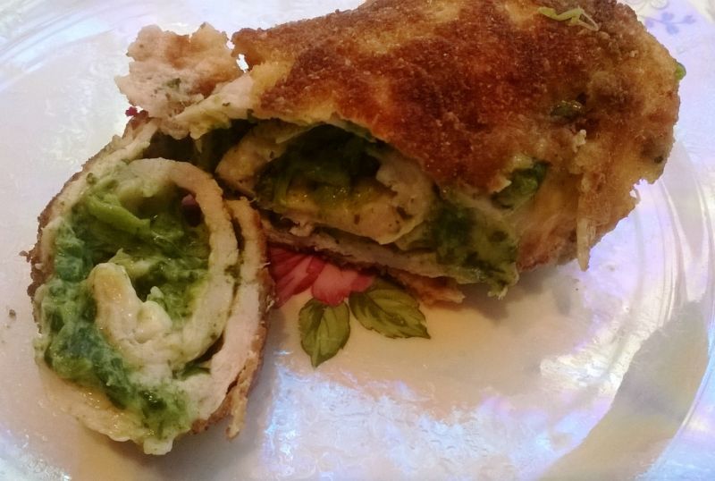 Roladki schabowe ze szpinakiem