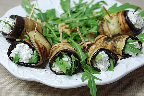 Roladki z bakłażana