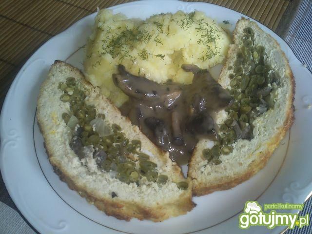 Roladki z fasolą szparagową  Roladki z fasolą szparagową